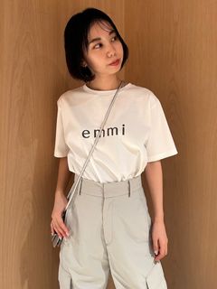 emmi atelier/【ONLINE限定】eco emmiロゴバックシャンTシャツ/カットソー/Tシャツ